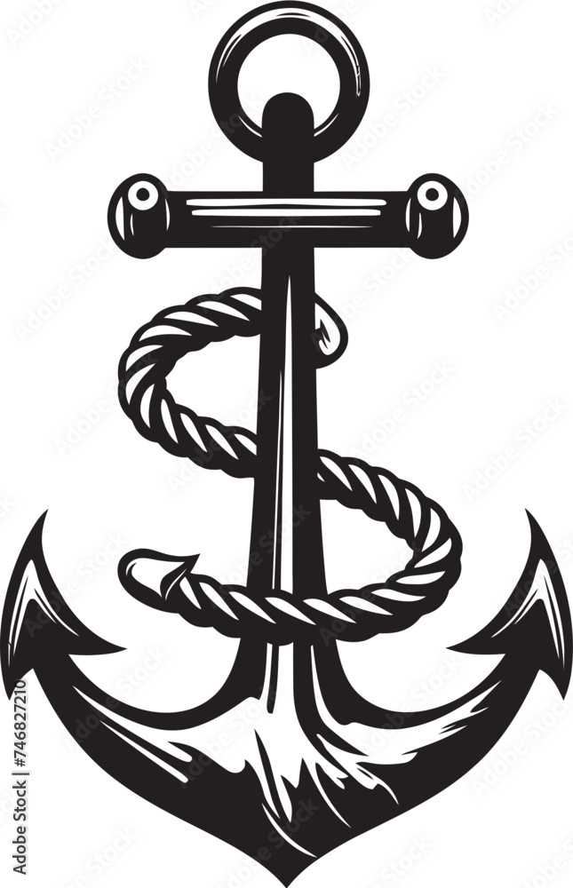 Seafarers Mark Emblem Ship Anchor with Rope Vector Design Oceanic Legacy Symbol Anchor Rope Vector Logo Seafarers Mark Emblem Ship Anchor with Rope Vector Design Oceanic Legacy Symbol Anchor Rope Vector Logo