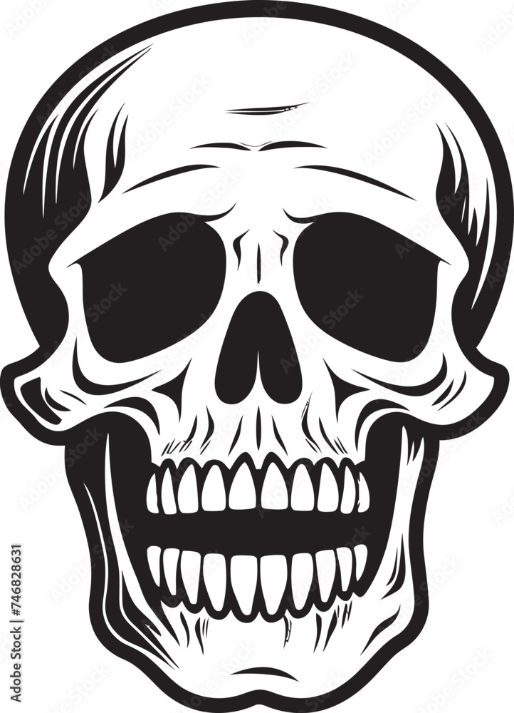 Eerie Skeletal Icon Startled Vector Design Grim Surprise Badge Shocked Skeleton Emblem Eerie Skeletal Icon Startled Vector Design Grim Surprise Badge Shocked Skeleton Emblem