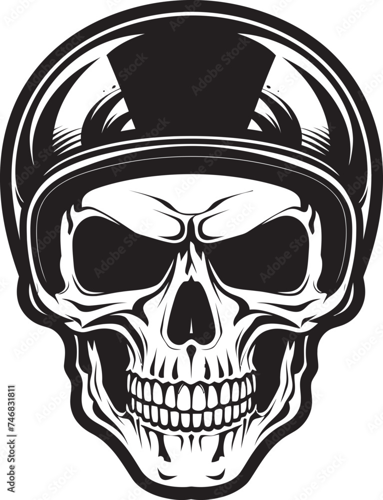 HelmArmor Helmeted Skull Icon Graphic SkeleGuard Vector Icon with Skull in Helmet