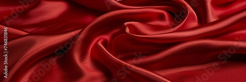 Elegant red silk background with delicate texture for design projects and concepts