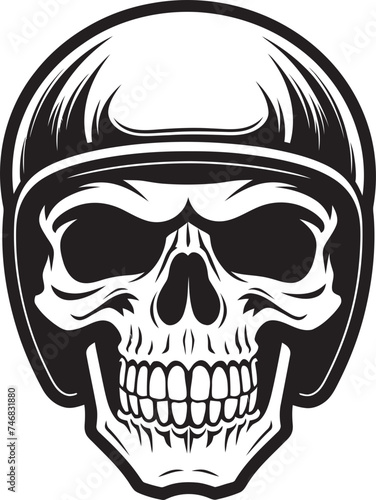 Fototapeta Naklejka Na Ścianę i Meble -  BoneDefender Helmeted Skull Logo Design SkullKnight Vector Logo with Skull in Helmet