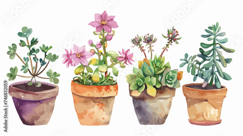 watercolor painting style illustration of cute 