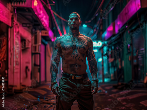 Young male gang member on the alley street of Brazil 