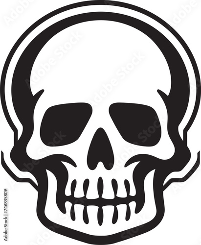Toxicity Trophy Iconic Design of Toxic Skull Poisonous Portrait Toxic Skull Vector Logo Design