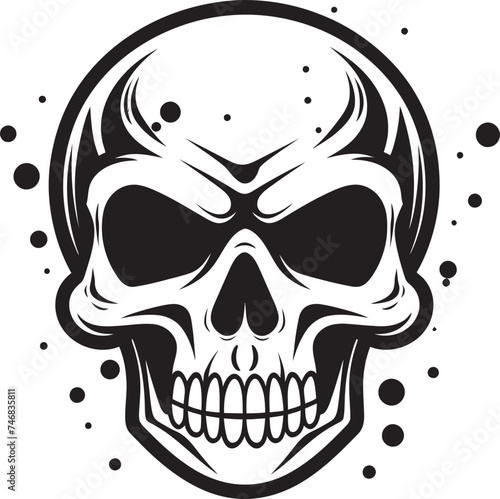 Virulent Visage Toxic Skull Vector Logo Toxicity Trophy Iconic Design of Toxic Skull