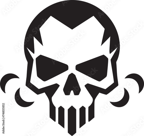 Lethal Emblem Toxic Skull Logo Design Icon Radioactive Remains Vector Icon of Toxic Skull