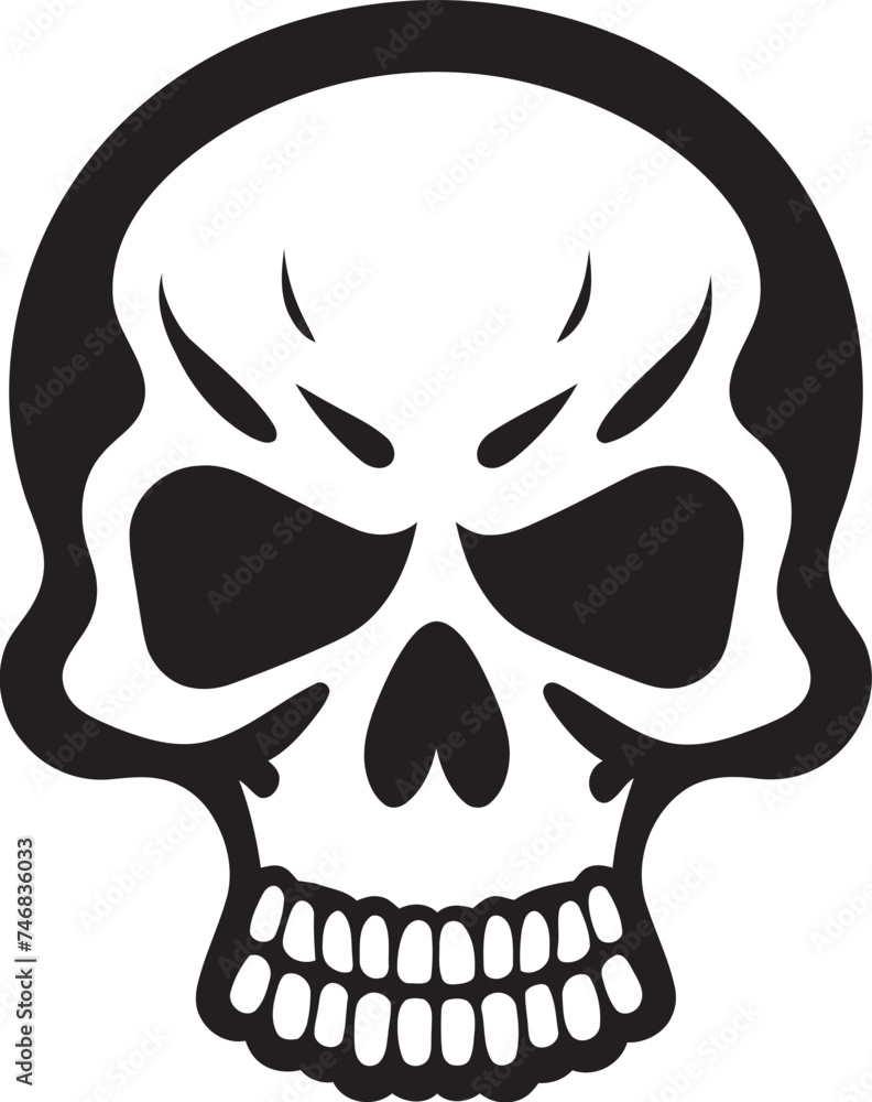 Obraz premium Lethal Emblem Toxic Skull Logo Design Icon Radioactive Remains Vector Icon of Toxic Skull