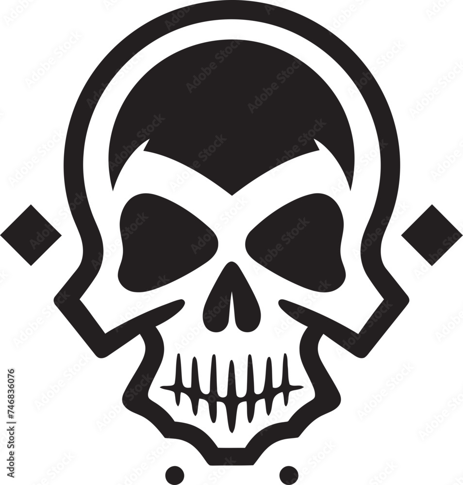 Hazardous Head Graphic Icon of Toxic Skull Venomous Visage Vector Logo featuring Toxic Skull Hazardous Head Graphic Icon of Toxic Skull Venomous Visage Vector Logo featuring Toxic Skull