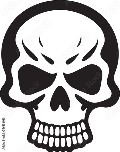 Lethal Emblem Toxic Skull Logo Design Icon Radioactive Remains Vector Icon of Toxic Skull