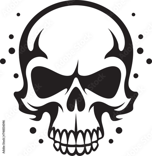 Contaminated Cranium Toxic Skull Icon Design Biohazard Boneyard Vector Graphic of Toxic Skull