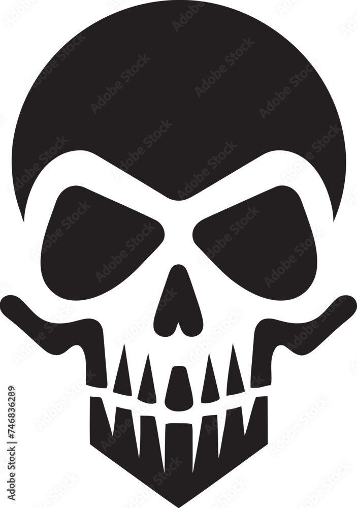 Fototapeta premium Chemical Contour Graphic Design with Toxic Skull Virulent Visage Toxic Skull Vector Logo