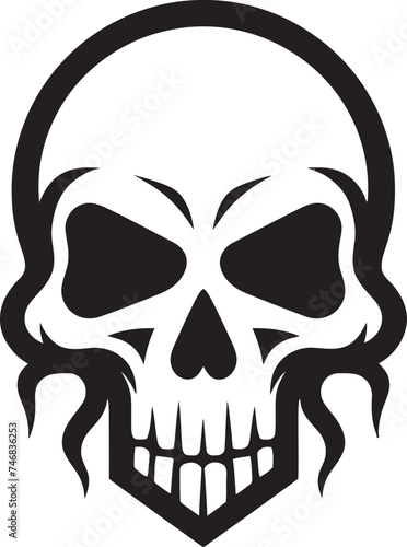 Radioactive Remains Vector Toxic Skull Icon Chemical Contour Graphic Design with Toxic Skull