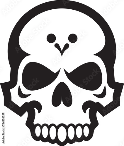 Lethal Mark Toxic Skull Logo Design Icon Radioactive Remains Vector Toxic Skull Icon