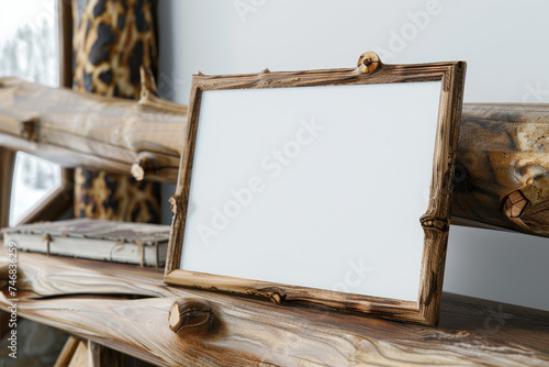 Horizontal Empty Frame Mockup Design, Frame blank mock up