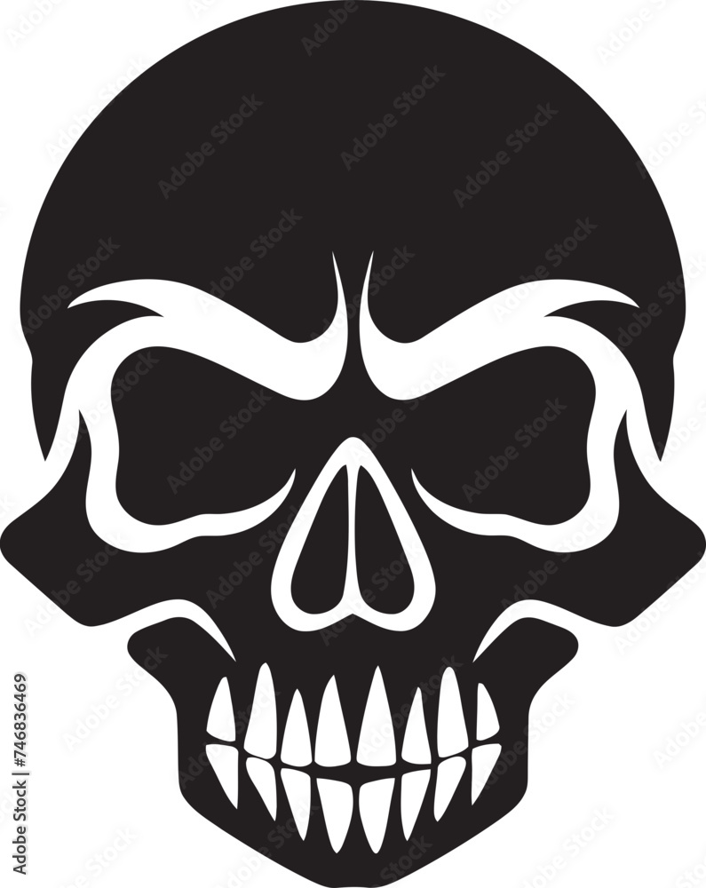 Fototapeta premium Hazardous Cranium Graphic Icon of Toxic Skull Poisonous Profile Vector Logo featuring Toxic Skull