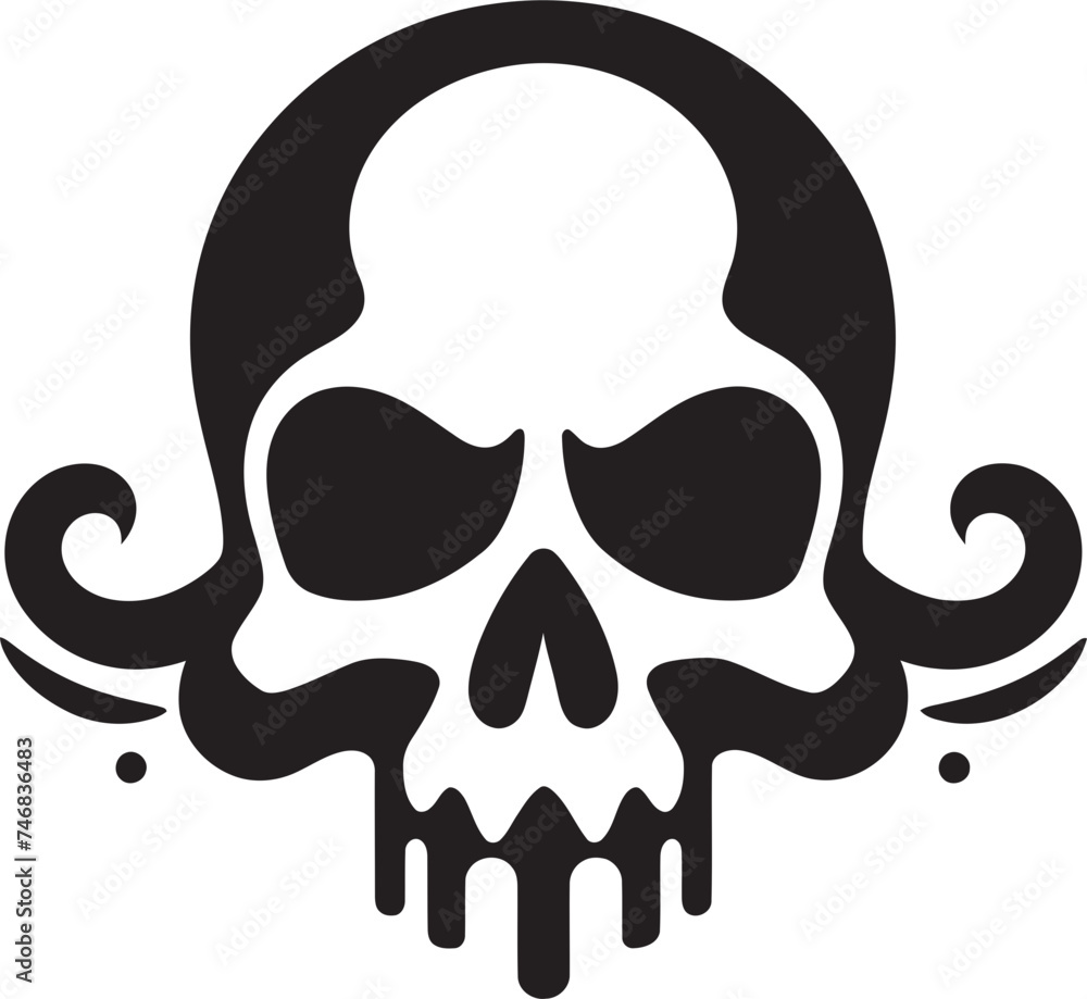 Hazardous Cranium Graphic Icon of Toxic Skull Poisonous Profile Vector Logo featuring Toxic Skull Hazardous Cranium Graphic Icon of Toxic Skull Poisonous Profile Vector Logo featuring Toxic Skull
