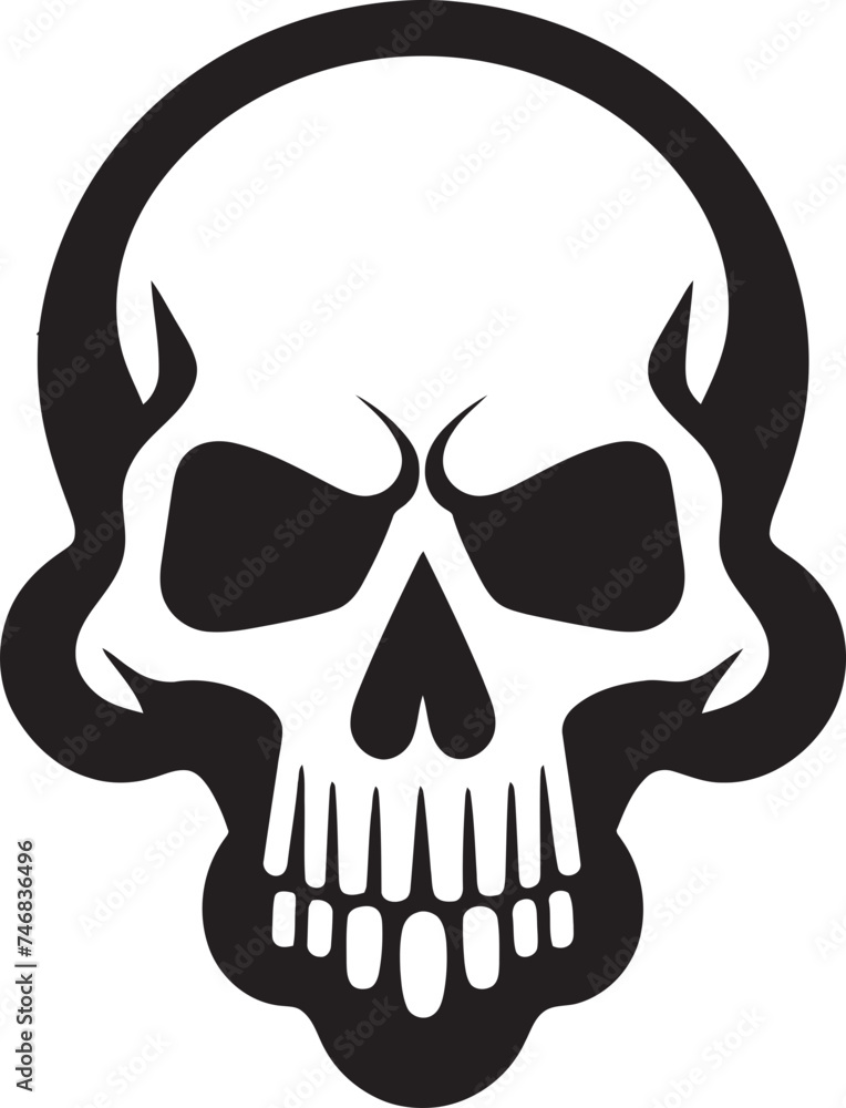 Fototapeta premium Virulent Visage Toxic Skull Vector Logo Toxicity Trophy Iconic Design of Toxic Skull