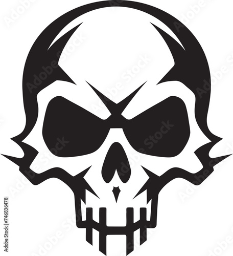 Radioactive Remains Vector Icon of Toxic Skull Chemical Contour Graphic Design with Toxic Skull Icon
