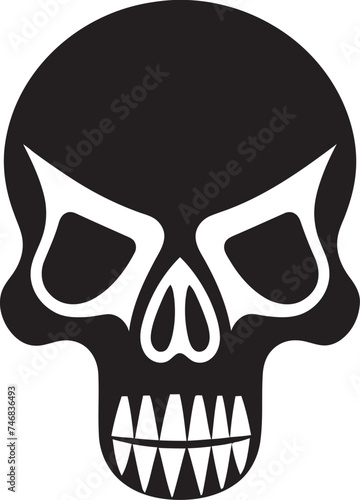 Lethal Emblem Toxic Skull Logo Design Icon Radioactive Remains Vector Icon of Toxic Skull