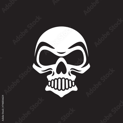 Lethal Emblem Toxic Skull Logo Design Icon Radioactive Remains Vector Icon of Toxic Skull