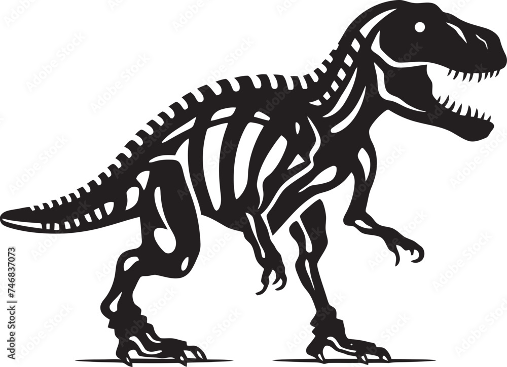 Obraz premium Mesozoic Mark Graphic Design with T Rex Rex Resurgence T Rex Icon Emblem