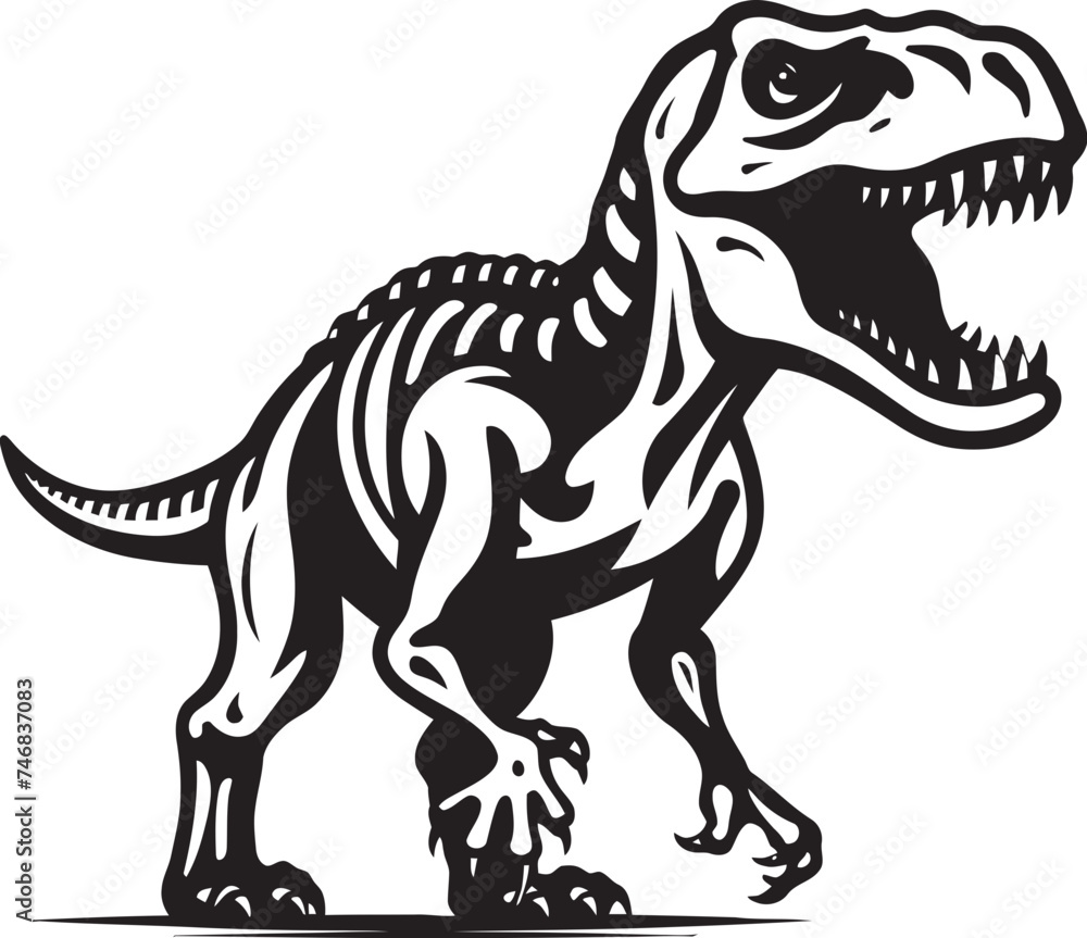 Jurassic Jewel T Rex Skeleton Vector Design Fossil Finesse T Rex Icon Emblem Jurassic Jewel T Rex Skeleton Vector Design Fossil Finesse T Rex Icon Emblem