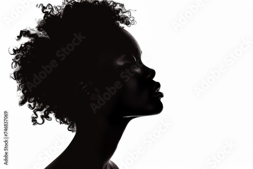 Black girl silhouette symbolizing beauty