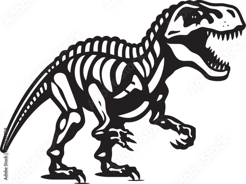 Dino Dynasty Iconic T Rex Emblem Primeval Profile Tyrannosaurus Graphic Logo © BABBAN
