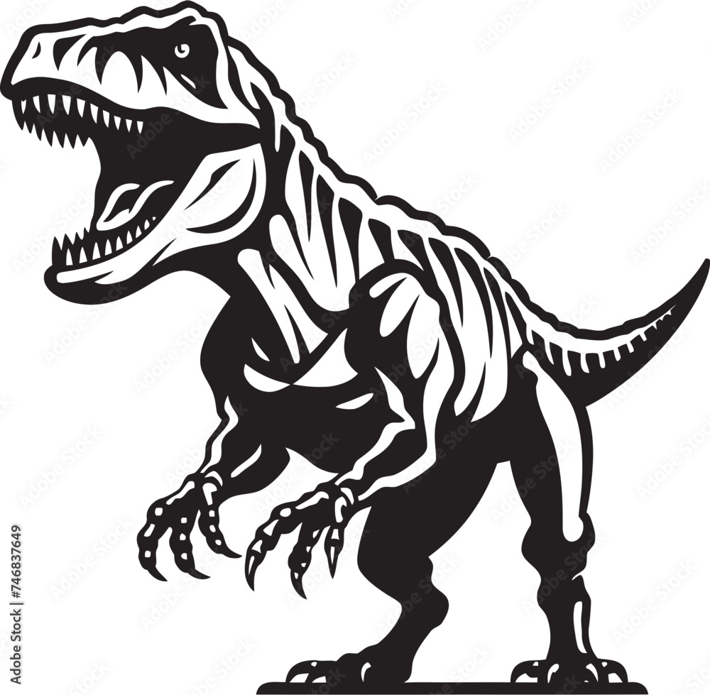 Obraz premium Dino Dynasty Iconic Tyrannosaurus Graphic Primeval Power T Rex Vector Icon