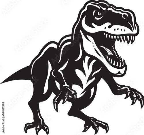 Prehistoric Pride T Rex Icon Emblem Jurassic Icon Tyrannosaurus Skeleton Graphic Design © BABBAN