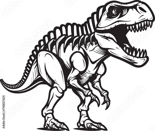 Tyrannosaurus Tribute T Rex Emblem Vector Dino Dynasty Iconic Tyrannosaurus Logo © BABBAN