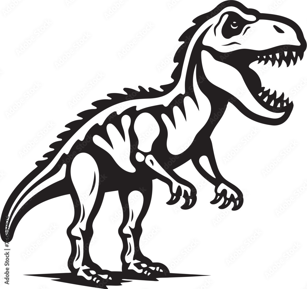 Jurassic Jewel Dino Skeleton Vector Icon Design TyrannoTrace T Rex Skeleton Emblem Design Jurassic Jewel Dino Skeleton Vector Icon Design TyrannoTrace T Rex Skeleton Emblem Design