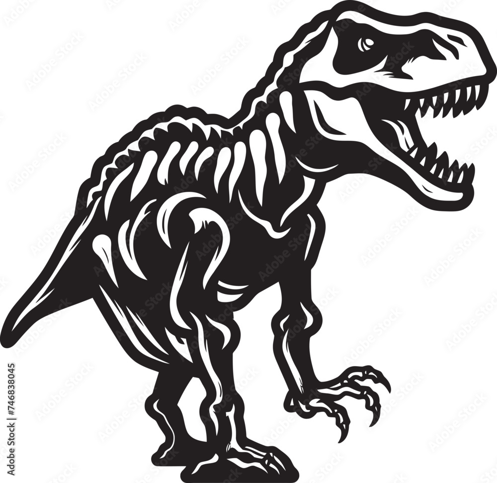 Prehistoric Precision Tyrannosaurus Iconic Graphic Jurassic Jaws T Rex Skeleton Emblem Design Prehistoric Precision Tyrannosaurus Iconic Graphic Jurassic Jaws T Rex Skeleton Emblem Design