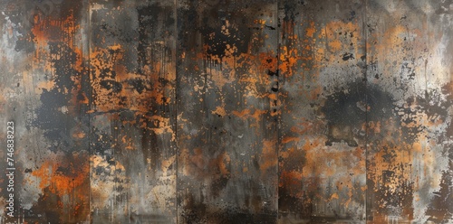 Abstract Rusty Corroded Metal Surface Texture Artistic representation of a corroded metal surface with abstract rusty patterns and textures, showcasing the interplay of decay and beauty. 