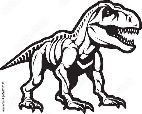 Fossil Finesse Tyrannosaurus Iconic Logo Vector Ancient Artifact Dino Skeleton Vector Graphic © BABBAN