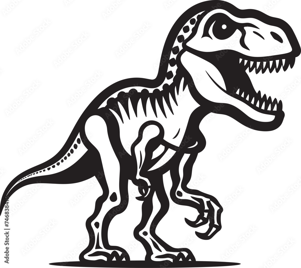 Dino Skeleton Vector Icon Design Tropic Toros Tahiti Style Bull Vector Logo Dino Skeleton Vector Icon Design Tropic Toros Tahiti Style Bull Vector Logo