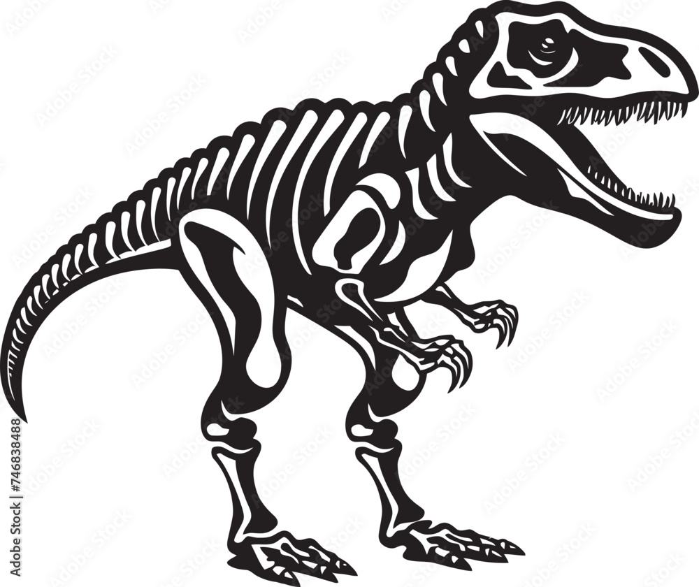 Tyrants Trophy Tyrannosaurus Skeleton Vector Logo Dino Dominion Iconic Design of T Rex Skeleton Tyrants Trophy Tyrannosaurus Skeleton Vector Logo Dino Dominion Iconic Design of T Rex Skeleton
