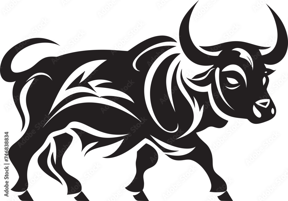 Tribal Taurus Vector Bull Logo in Tahiti Style Polynesian Power Bull Icon in Tahiti Style Tribal Taurus Vector Bull Logo in Tahiti Style Polynesian Power Bull Icon in Tahiti Style