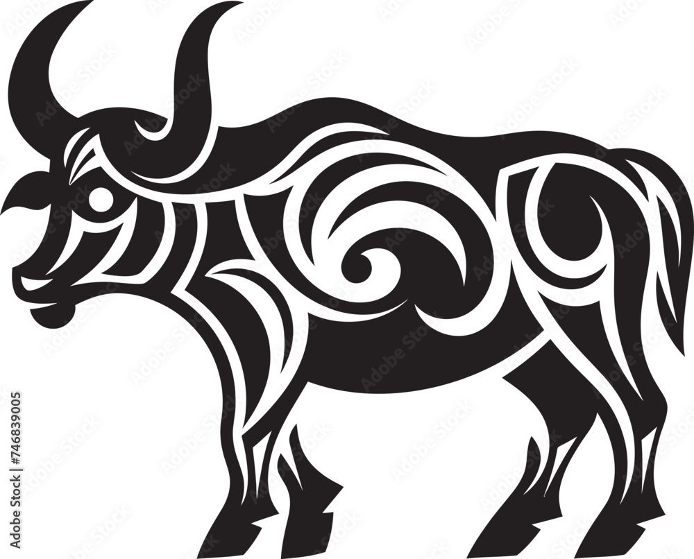 Tiki Traditions Tahitian Bull Vector Graphic Island Impressions Tahiti Style Bull Icon