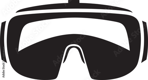 Futuristic Focus Virtual Reality Vector Icon Immersive Interface VR Goggles Logo Design