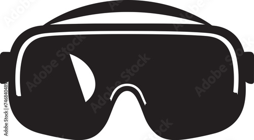 Futuristic Fusion VR Goggles Emblem Logo Virtual Vision VR Goggles Vector Logo