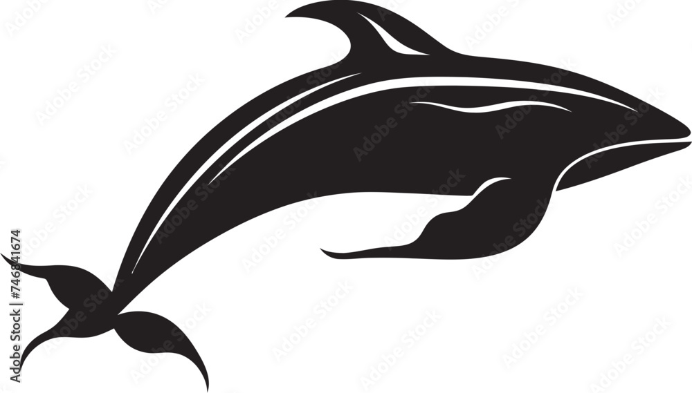 Fototapeta premium WhaleWatch Vector Logo Design for Nature Enthusiasts Aquatic Aura Whale Graphic Emblem in Vector Format