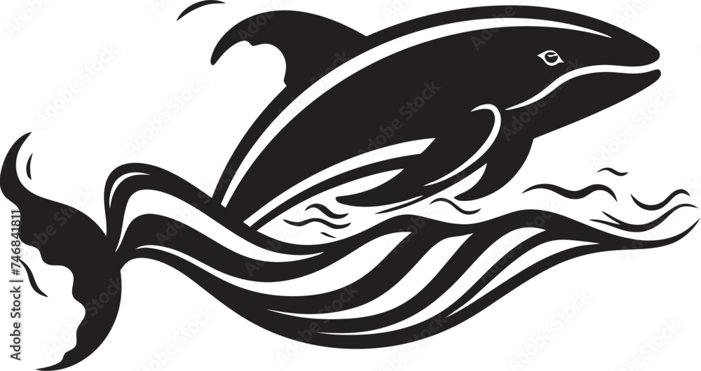 Maritime Monarch Whale Emblem Icon Leviathan Legacy Iconic Vector Logo Maritime Monarch Whale Emblem Icon Leviathan Legacy Iconic Vector Logo