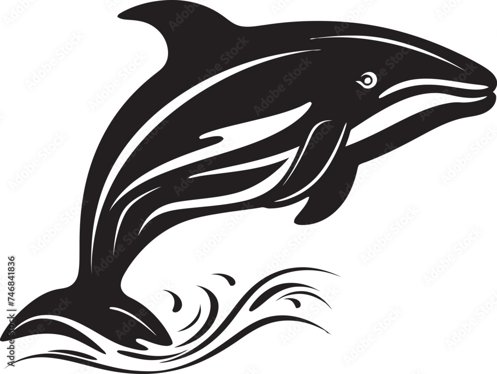 Deep Blue Majesty Whale Vector Emblem Cresting Currents Iconic Whale Logo Design Deep Blue Majesty Whale Vector Emblem Cresting Currents Iconic Whale Logo Design