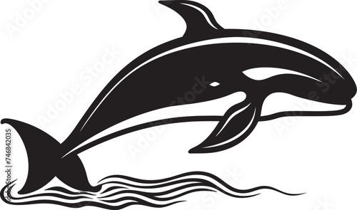Blue Serenade Iconic Vector Whale Design Ocean Oracle Emblematic Whale Icon