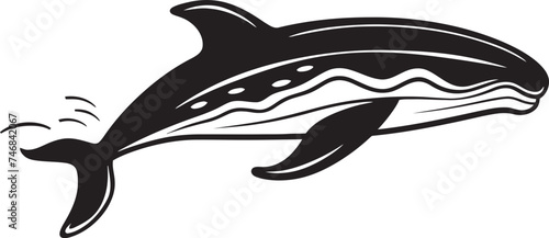 Aquatic Anthem Vector Emblematic Whale Deep Blue Majesty Iconic Whale Symbol Design