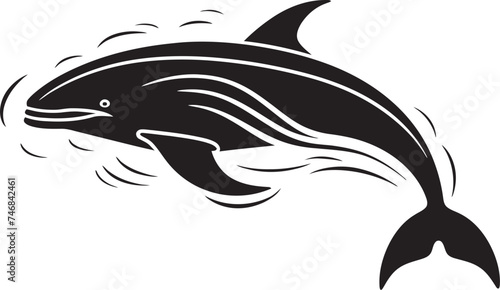 Blue Serenade Iconic Logo Symbol Aquatic Anthem Vector Whale Design