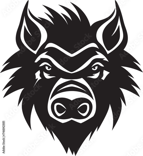 Thunderous Tusks Wild Boar Logo Design Boar Brawn Iconic Vector Emblem