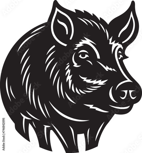 Untamed Tusk Vector Boar Symbol Snorting Sovereign Wild Boar Emblematic Logo