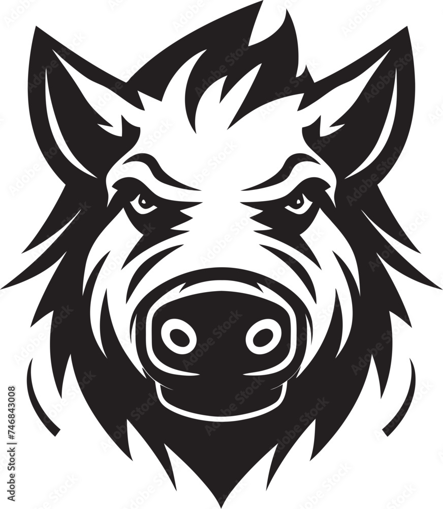 Thunderhoof Tusker Wild Boar Vector Icon Razorback Rumble Emblematic Logo with Boar Thunderhoof Tusker Wild Boar Vector Icon Razorback Rumble Emblematic Logo with Boar